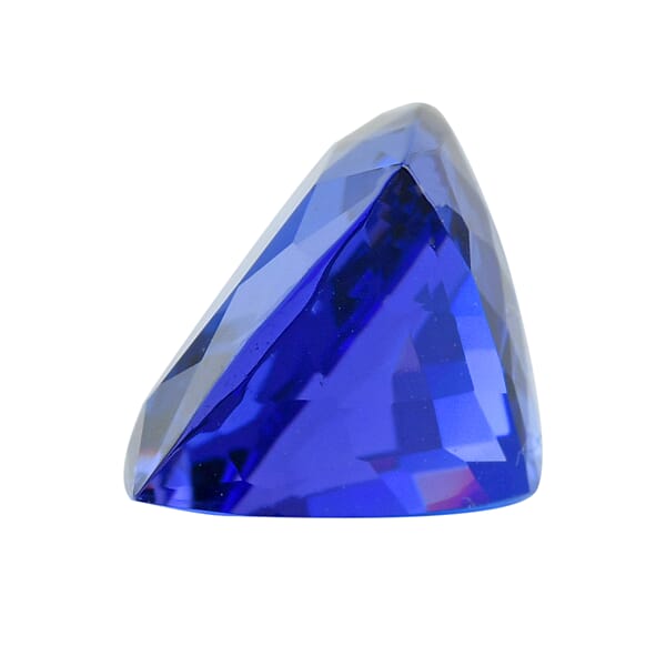 Shop Lc Certified And Appraised Flawless AAAA VIVID Tanzanite (Cush Free Size) 11.50 Ctw