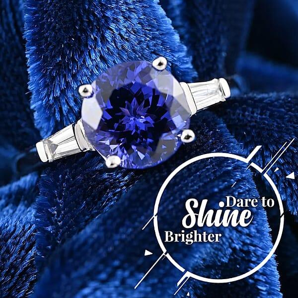 Shop Lc Certified And Appraised Iliana 18K White Gold AAA Tanzanite Diamond 2.30 Ctw Ring Wedding Ring For Her Promise Rings 3.41 Grams