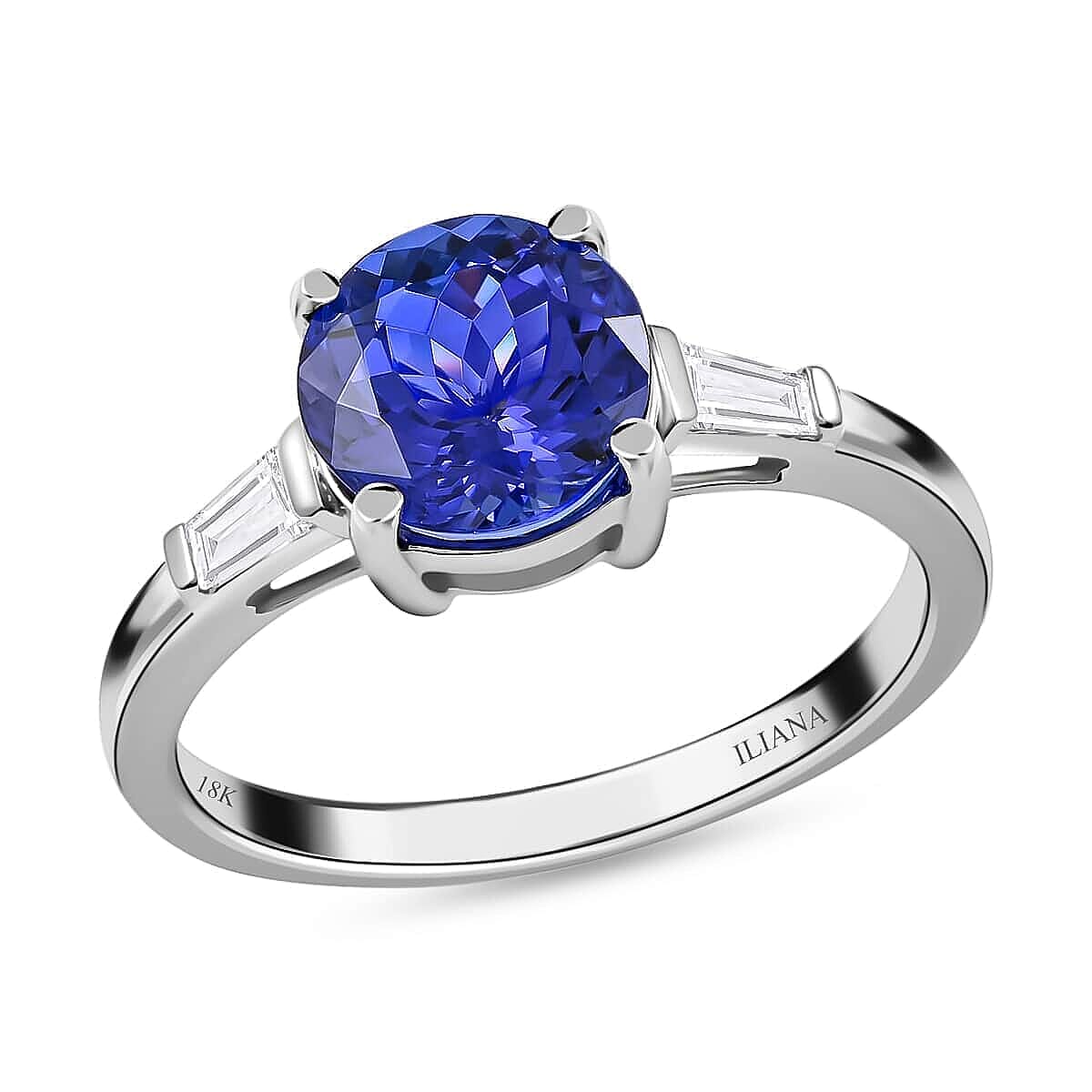 shop lc Certified and Appraised Iliana 18K White Gold AAA Tanzanite Diamond 2.30 ctw Ring Wedding Ring For Her Promise Rings 3.41 Grams