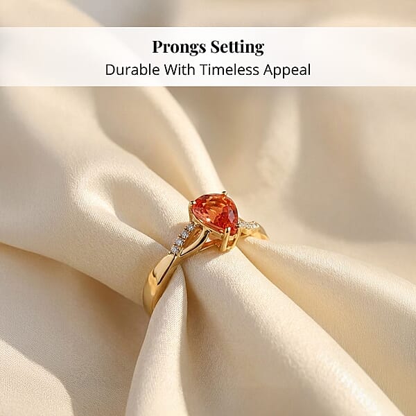 Shop Lc Certified And Appraised Iliana AAA Songea Sapphire And G-H SI Diamond 1.55 Ctw Ring In 18K Yellow Gold