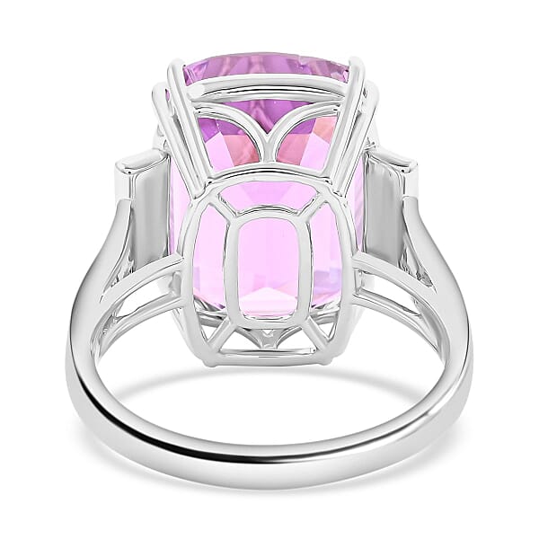 Shop Lc Certified And Appraised Rhapsody 950 Platinum AAAA Patroke Kunzite And E-F VS Diamond Ring 7.35 Grams 14.15 Ctw