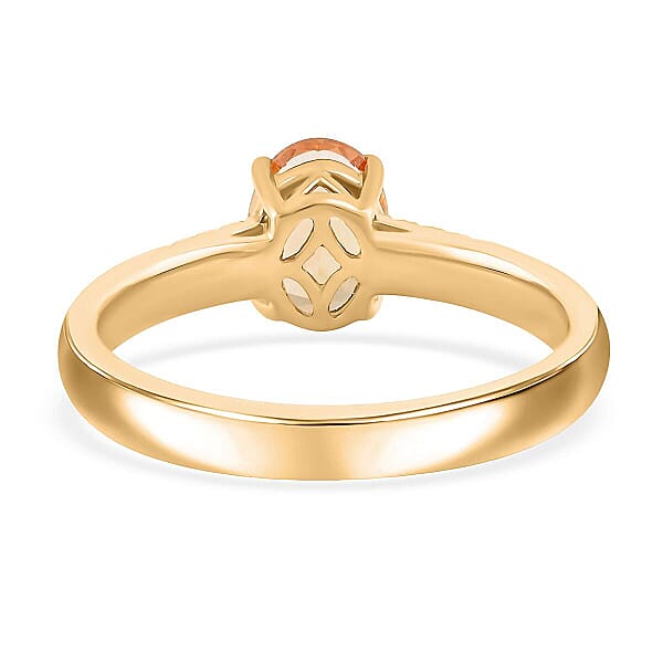 Shop Lc Certified & Appraised 10K Yellow Gold AAA Imperial Topaz Diamond (G-H I2) Ring 1.55 Ctw
