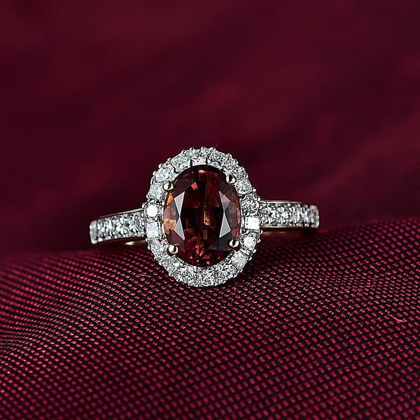 Shop Lc Certified & Appraised AAA Byzantine Tourmaline And G-H SI Luxuriant Lab Grown Diamond 2.75 Ctw Ring In 10K Yellow Gold