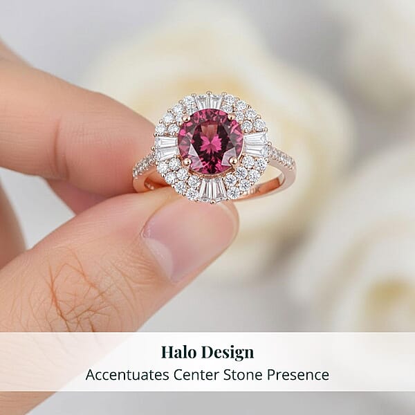Shop Lc Certified & Appraised AAA Tanzanian Raspberry Garnet And Luxuriant Diamond G-H SI 3.50 Ctw Ring In 10K Rose Gold (Size 10.0)