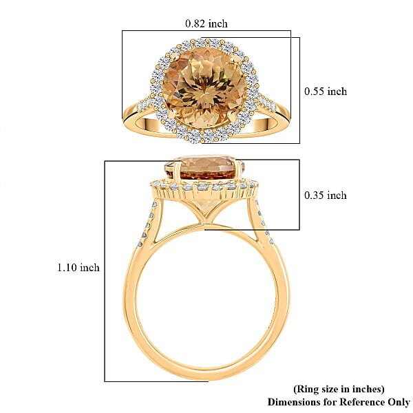 Shop Lc Certified & Appraised AAA Turkizite And I2 Diamond 5.25 Ctw Halo Ring In 14K Yellow Gold 4.31 Grams (Del. In 10-15 Days)