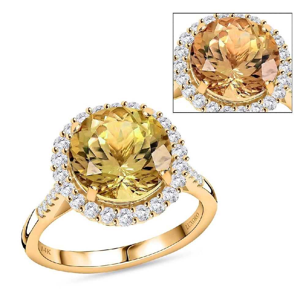 shop lc Certified & Appraised AAA Turkizite and I2 Diamond 5.25 ctw Halo Ring in 14K Yellow Gold 4.31 Grams (Del. in 10-15 Days)