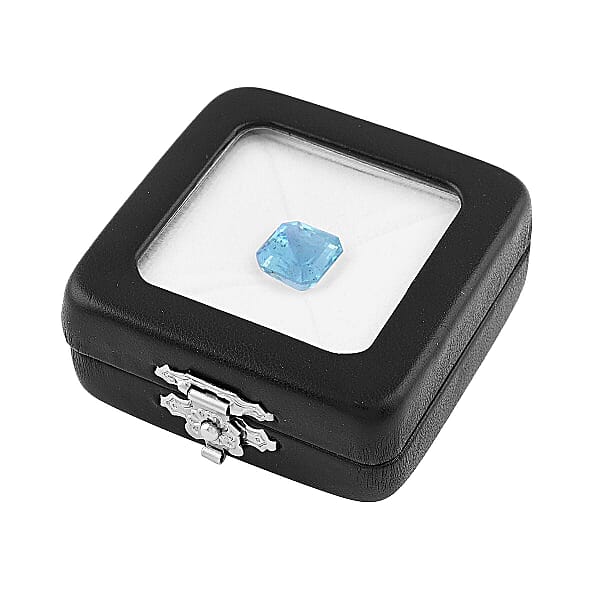 Shop Lc Certified & Appraised AAAA Asscher Cut Santa Maria Aquamarine (Sqr Free Size) 7.11 Ctw
