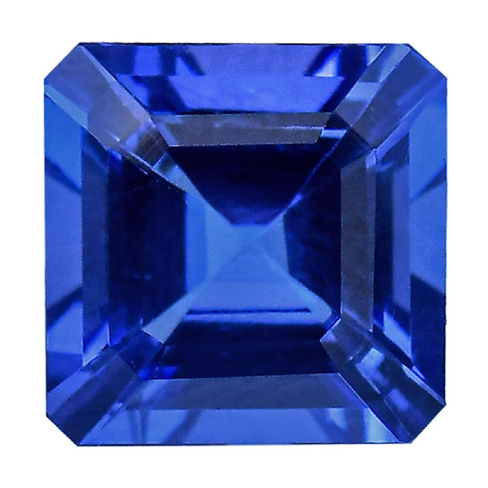 shop lc Certified & Appraised AAAA Asscher Cut Tanzanite (Square Free Size) 16.19 ctw