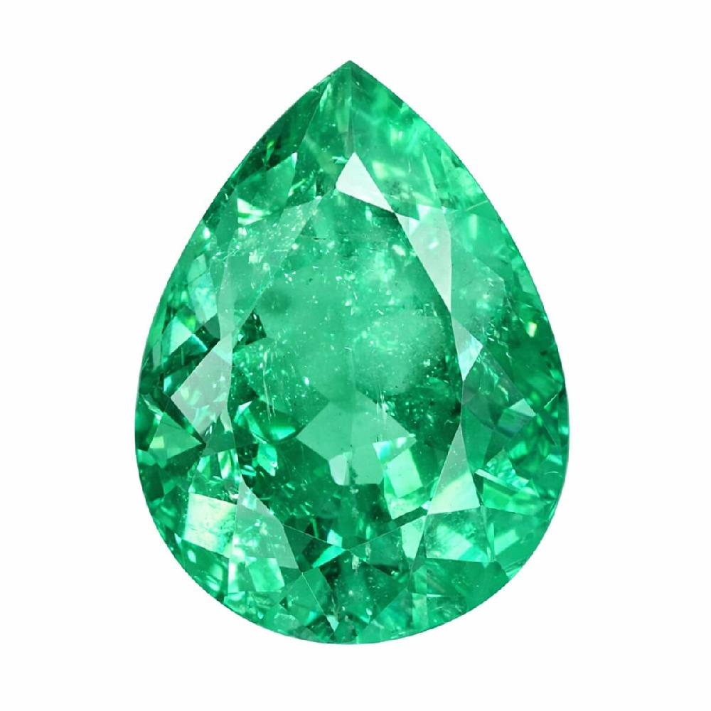 shop lc Certified & Appraised AAAA Boyaca Colombian Emerald (Pear Free Size) 3.00 ctw