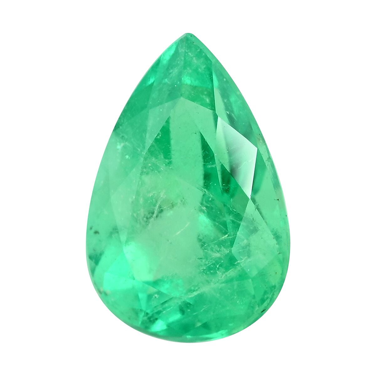 shop lc Certified & Appraised AAAA Boyaca Colombian Emerald (Pear Free Size) 2.00 ctw