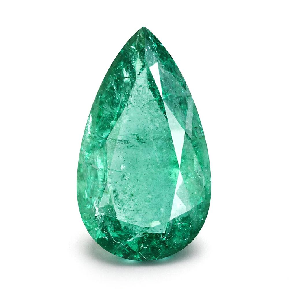 shop lc Certified & Appraised AAAA Gemfields Emerald (Pear Free Size) 4.00 ctw