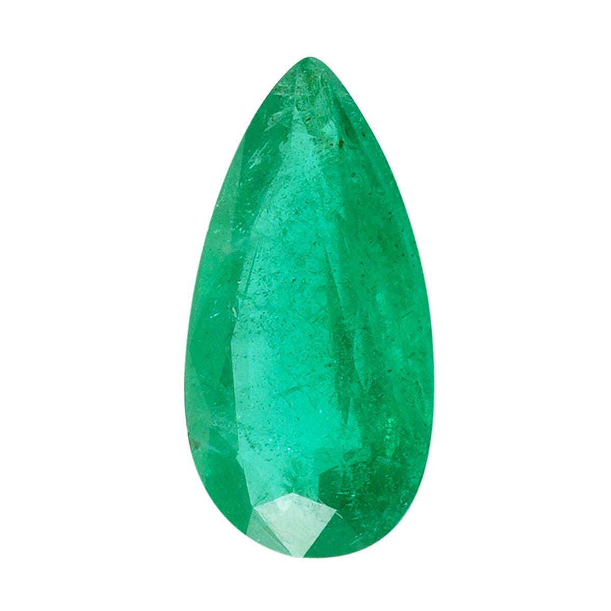 shop lc Certified & Appraised AAAA Gemfields Emerald (Pear Free Size) 1.50 ctw