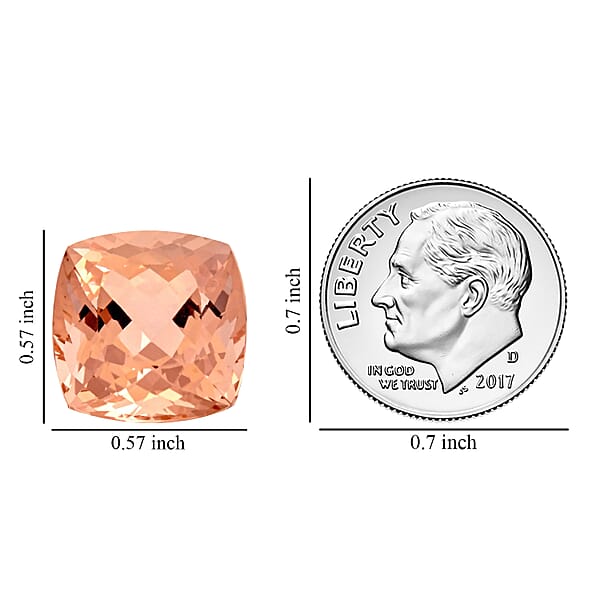 Shop Lc Certified & Appraised AAAA Marropino Morganite (Cush 14.5 Mm) 13.00 Ctw
