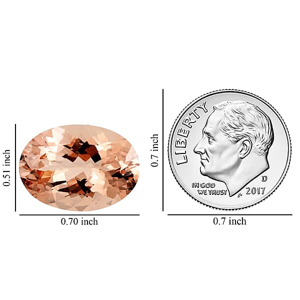 Shop Lc Certified & Appraised AAAA Marropino Morganite (Oval 18x13 Mm) 10.00 Ctw