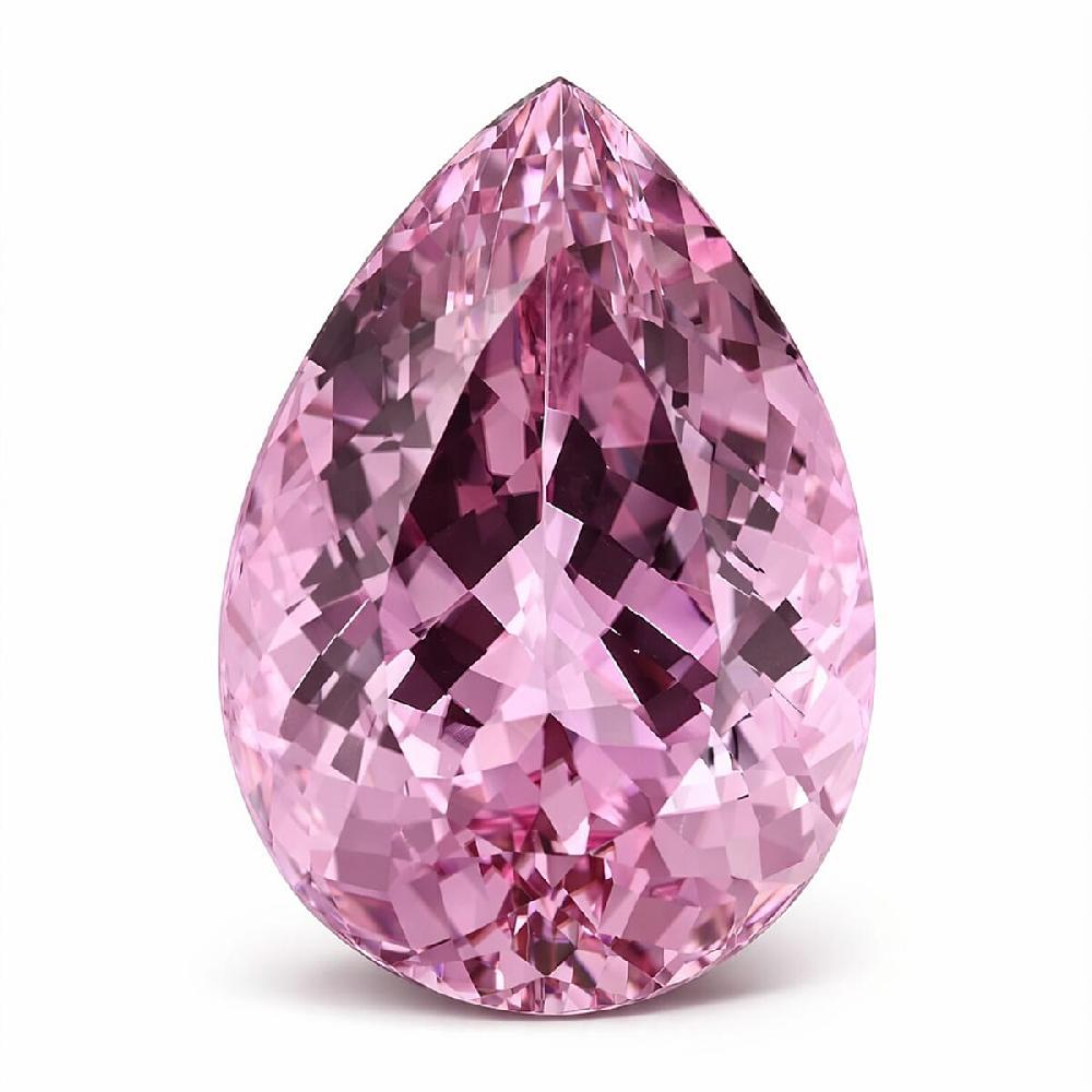 shop lc Certified & Appraised AAAA Patroke Kunzite (Pear Free Size) 51.21 ctw