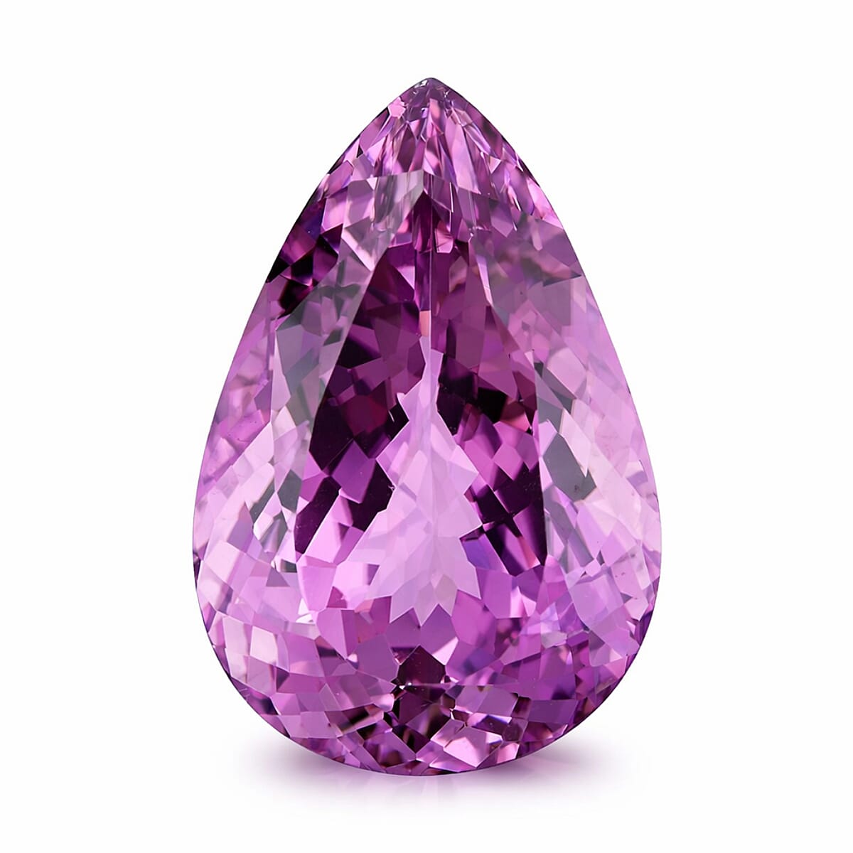 shop lc Certified & Appraised AAAA Patroke Kunzite (Pear Free Size) 42.20 ctw
