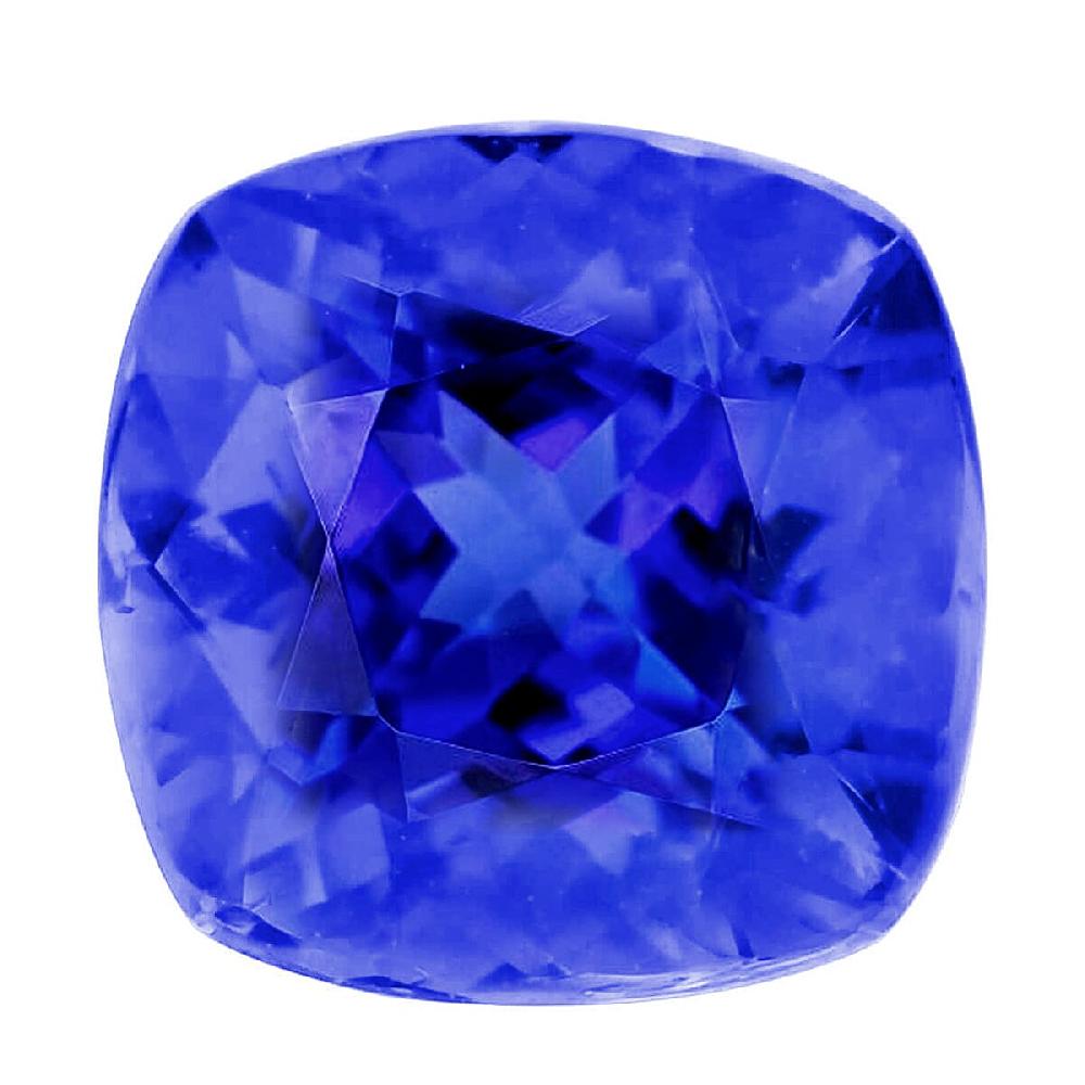 shop lc Certified & Appraised AAAA Tanzanite (Cush 7x7 mm) 1.75 ctw