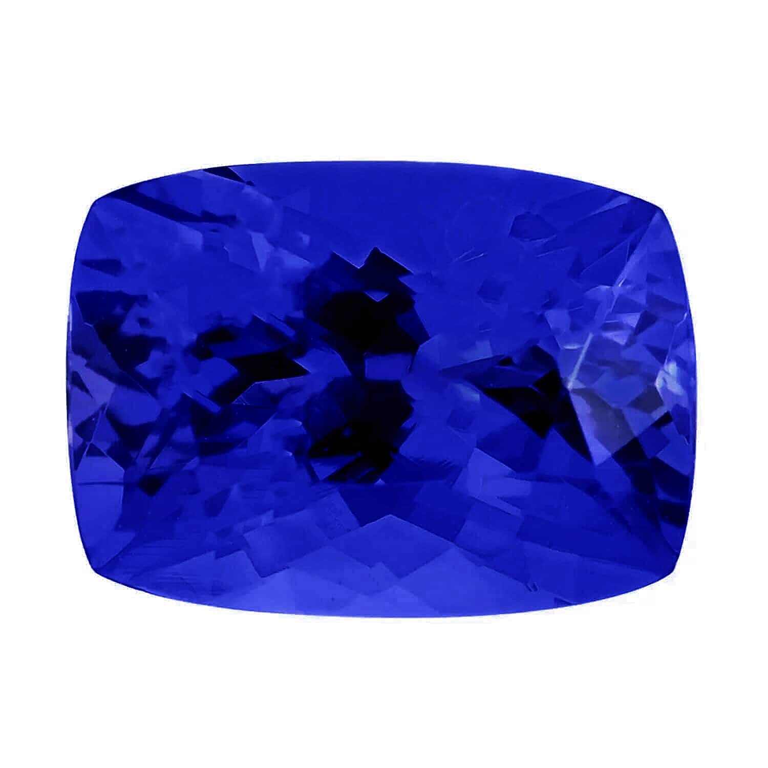 shop lc Certified & Appraised AAAA Tanzanite (Cush 8x6 mm) 1.50 ctw