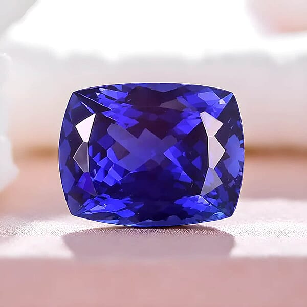 Shop Lc Certified & Appraised AAAA Tanzanite (Cush Free Size) 17.00 Ctw