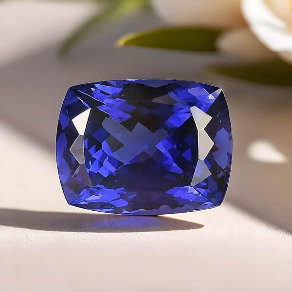 Shop Lc Certified & Appraised AAAA Tanzanite (Cush Free Size) 17.00 Ctw