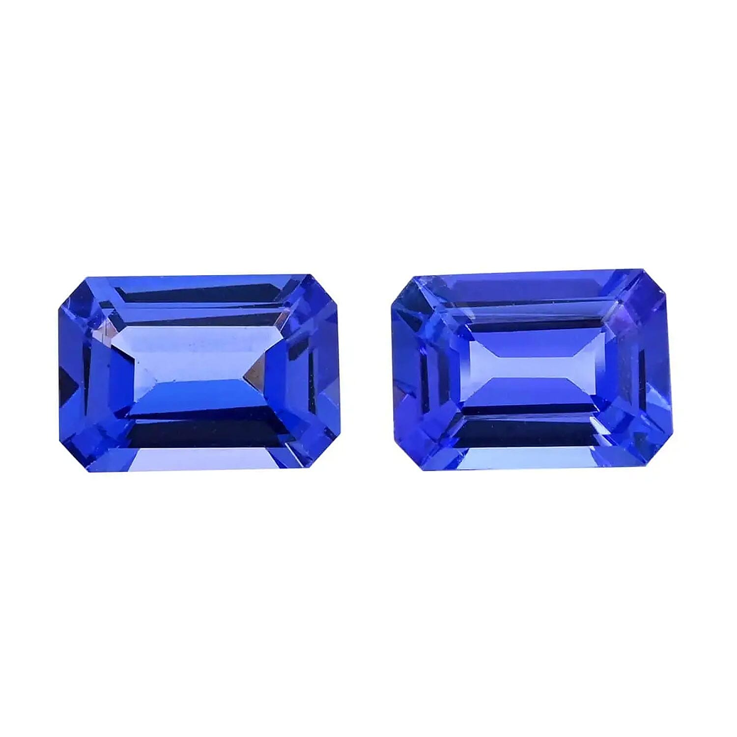 shop lc Certified & Appraised AAAA Tanzanite Set of 2 (Oct 7x5 mm) 2.00 ctw Loose Gemstones Gemstone For Jewelry Jewelry Stones