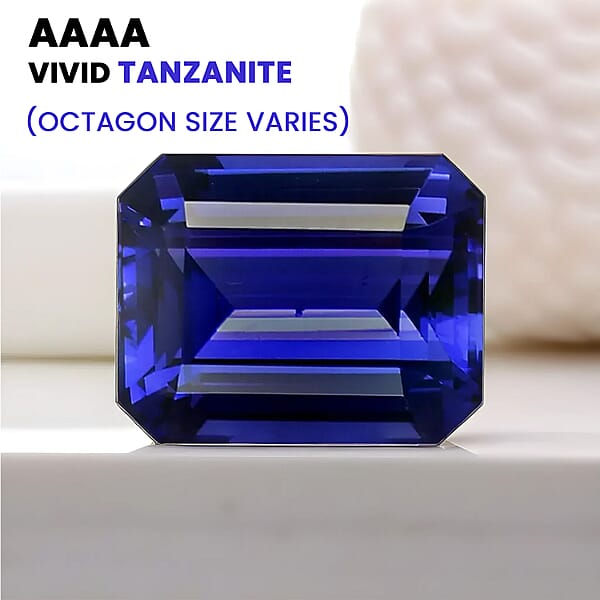 Shop Lc Certified & Appraised AAAA Vivid Tanzanite (Octagon Size Varies) 10.00 Ctw