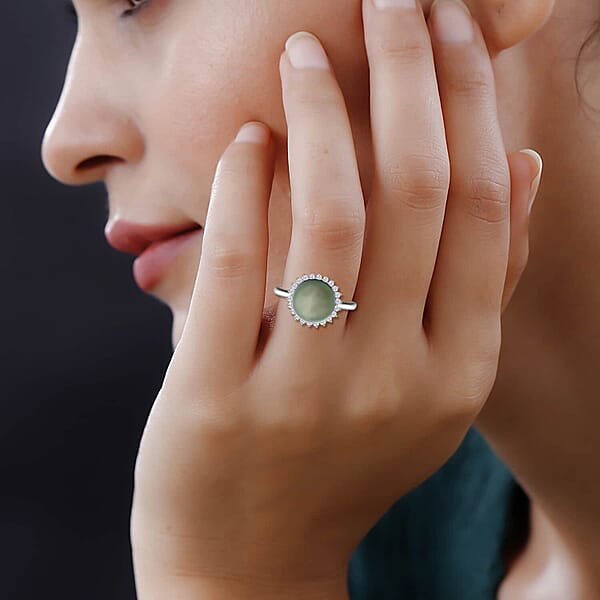 Shop Lc Certified & Appraised Iliana AAA Tahitian Pearl And SI Diamond 0.26 Ctw Ring In 18K White Gold