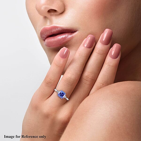 Shop Lc Certified & Appraised Iliana AAA Tanzanite And G-H SI Diamond 2.40 Ctw Ring In 18K White Gold