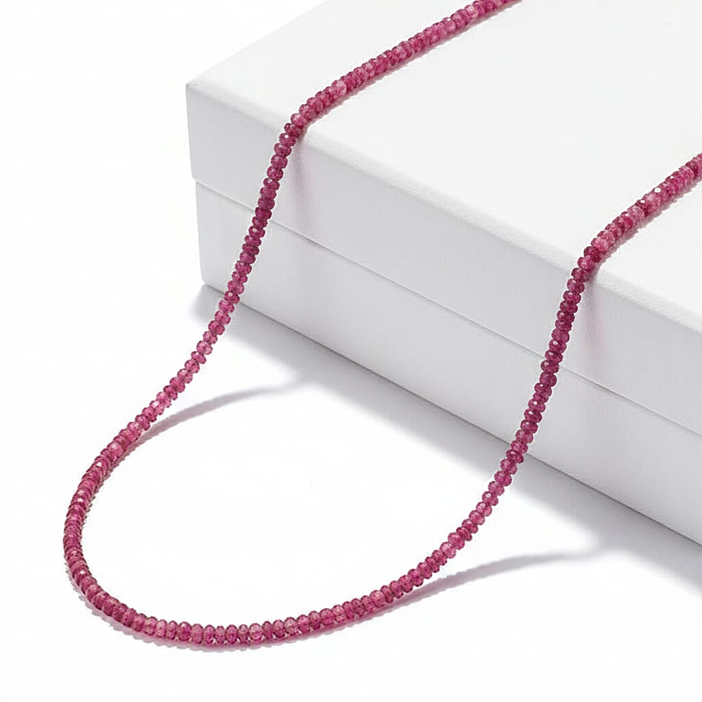 shop lc Certified & Appraised Iliana AAAA Ouro Fino Rubellite 53.00 ctw Beaded Graduated Necklace in 18K Yellow Gold 18-20 Inches