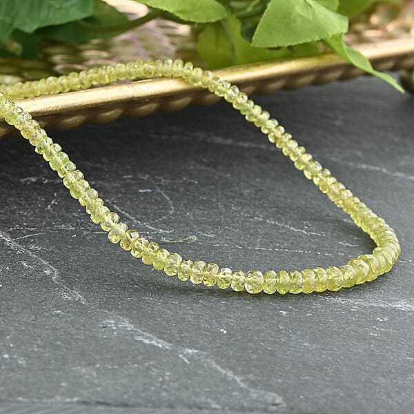 Shop Lc Certified & Appraised Iliana AAAA Sava Sphene 60.00 Ctw Beaded Necklace In 18K Yellow Gold 18 Inches