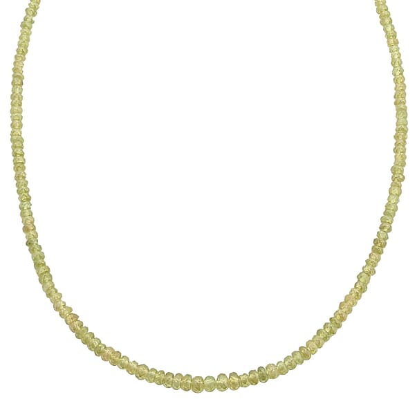 Shop Lc Certified & Appraised Iliana AAAA Sava Sphene 60.00 Ctw Beaded Necklace In 18K Yellow Gold 18 Inches