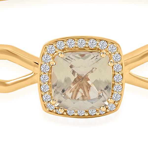 Shop Lc Certified & Appraised Luxoro 10K Yellow Gold AAA Asscher Cut Turkizite Diamond (G-H I2) (0.31 Cts) Bangle Bracelet (8.00 In) (10.50 G) 4.40 Ctw