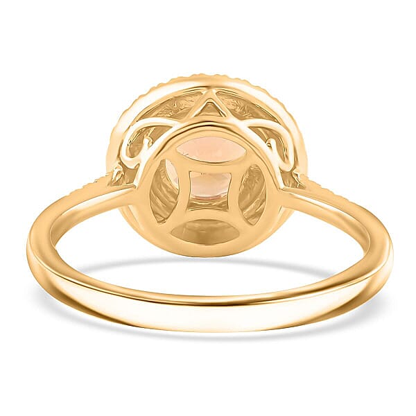 Shop Lc Certified & Appraised Luxoro AAA Imperial Topaz And G-H I2 Diamond 2.00 Ctw Ring In 10K Yellow Gold