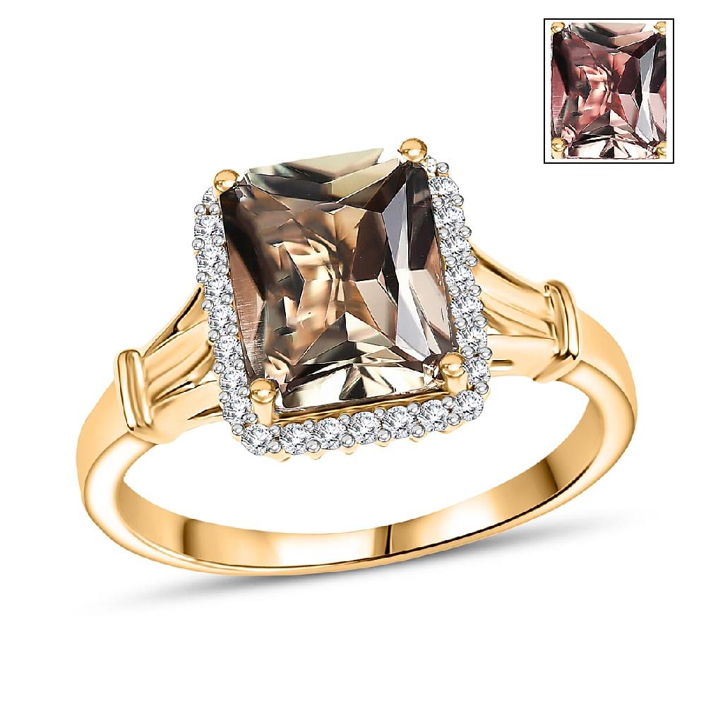 shop lc Certified & Appraised Luxoro AAA Turkizite and G-H I2 Diamond 4.30 ctw Ring in 14K Yellow Gold (Del. in 10-15 Days)
