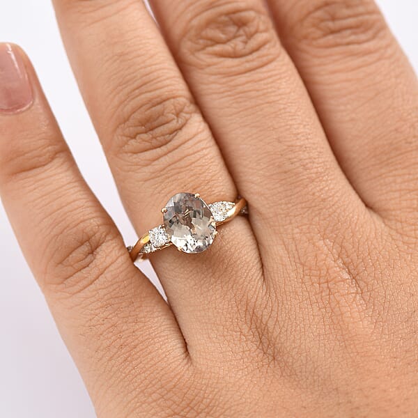 Shop Lc Certified & Appraised Luxoro AAA Turkizite And G-H I2 Diamond 3.43 Ctw Ring In 14K Yellow Gold (Del. In 10-15 Days)