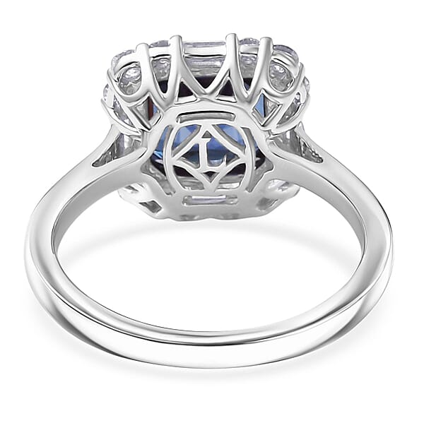 Shop Lc Certified & Appraised Luxuriant Asscher Cut AAA Lab Grown Alexandrite And Diamond G-H SI 3.56 Ctw Ring In 10K White Gold