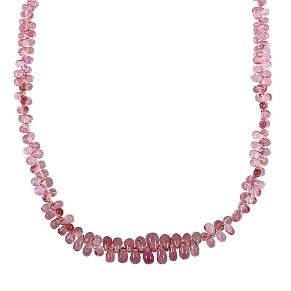 Shop Lc Certified & Appraised Rhapsody 950 Platinum AAA Morro Redondo Pink Tourmaline Beaded Graduation Necklace 18 Inches 40.00 Ctw
