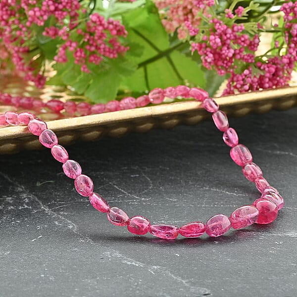 Shop Lc Certified & Appraised Rhapsody 950 Platinum AAAA Mahenge Spinel Beaded Necklace 18 Inches 90.00 Ctw
