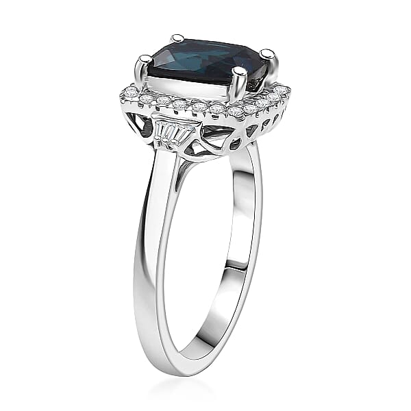 Shop Lc Certified & Appraised Rhapsody 950 Platinum AAAA Monte Belo Indicolite Diamond (E-F VS) (0.32 Cts) Ring (6.90 G) 3.03 Ctw