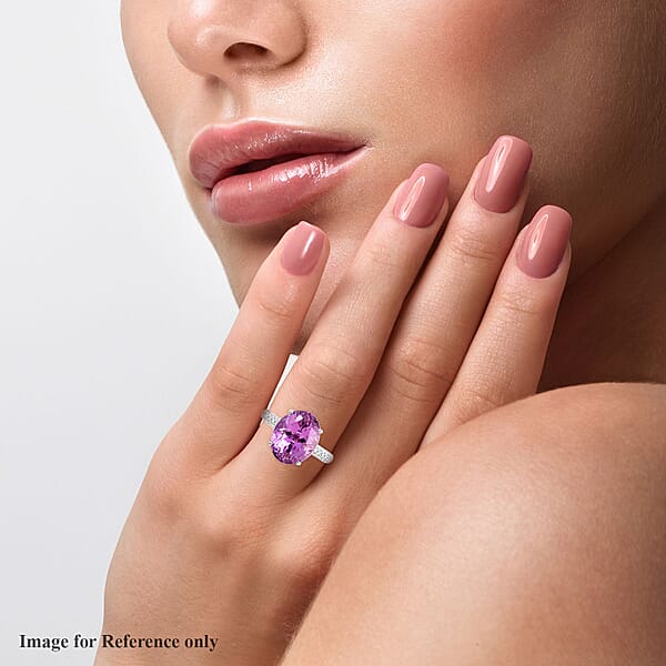 Shop Lc Certified & Appraised Rhapsody 950 Platinum AAAA Patroke Kunzite And E-F VS Diamond Ring 6.85 Grams 9.20 Ctw