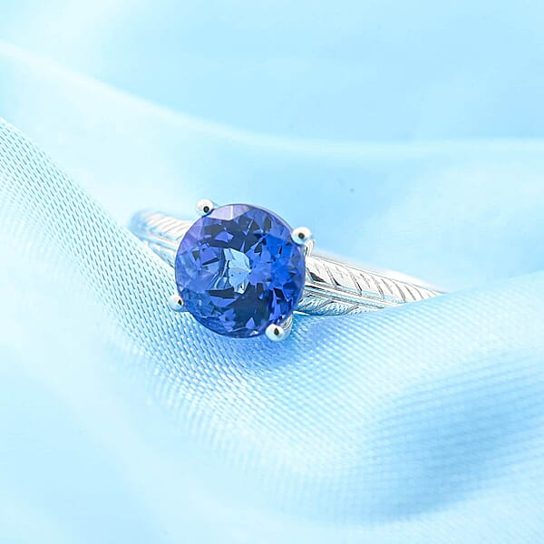 Shop Lc Certified & Appraised Rhapsody 950 Platinum AAAA Tanzanite Solitaire Ring 4.65 Grams 1.50 Ctw