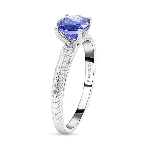 Shop Lc Certified & Appraised Rhapsody 950 Platinum AAAA Tanzanite Solitaire Ring 4.65 Grams 1.50 Ctw