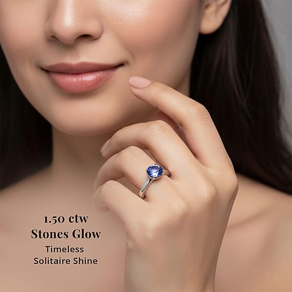 Shop Lc Certified & Appraised Rhapsody 950 Platinum AAAA Tanzanite And E-F VS Diamond Ring 5.70 Grams 2.50 Ctw