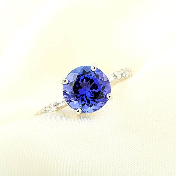 Shop Lc Certified & Appraised Rhapsody 950 Platinum AAAA Tanzanite And E-F VS Diamond Ring 4.70 Grams 2.75 Ctw (Del. In 10-15 Days)