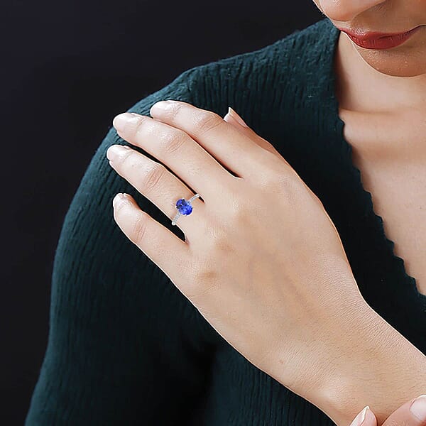 Shop Lc Certified & Appraised Rhapsody 950 Platinum AAAA Tanzanite Diamond (E-F VS) (0.15 Cts) Ring 2.25 Ctw