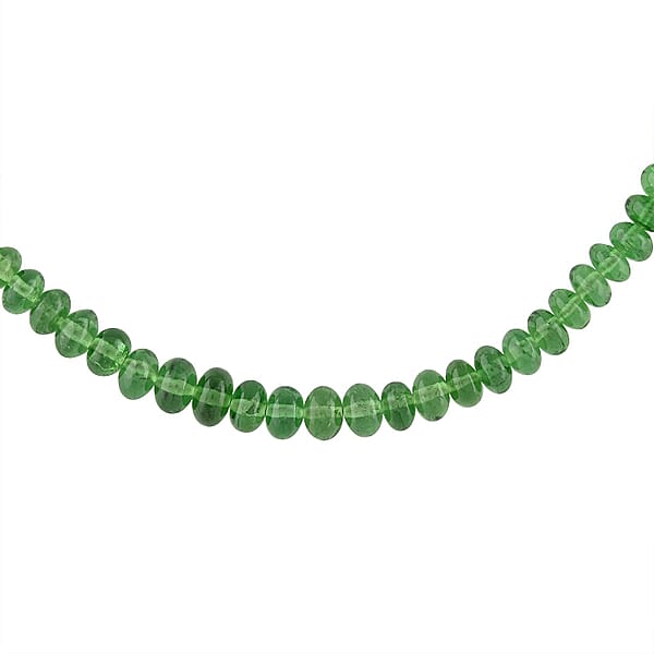 Shop Lc Certified & Appraised Rhapsody 950 Platinum AAAA Tsavorite Garnet Beaded Necklace 18 Inches 60.00 Ctw