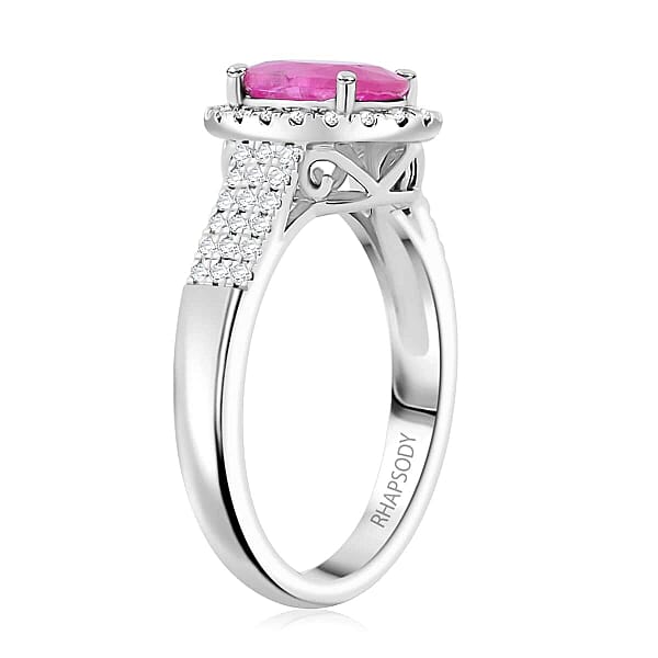 Shop Lc Certified & Appraised Rhapsody AAAA GORONGOSA Mozambique Ruby And E-F VS Diamond 2.15 Ctw Ring In 950 Platinum 7.26 Grams (Del. In 10-15 Days)