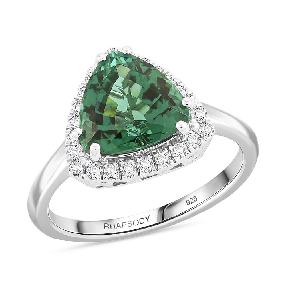 shop lc Certified & Appraised Rhapsody AAAA Pirineu Lagoon Tourmaline and E-F VS Diamond 3.65 ctw Ring in 950 Platinum 5.96 Grams