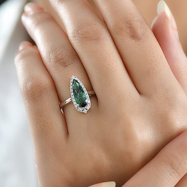 Shop Lc Certified & Appraised Rhapsody AAAA Pirineu Lagoon Tourmaline And E-F VS Diamond 1.51 Ctw Ring In 950 Platinum 6.36 Grams