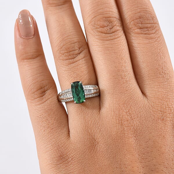 Shop Lc Certified & Appraised Rhapsody AAAA Santa Rosa Tourmaline And E-F VS Diamond 2.76 Ctw Ring In 950 Platinum 6 Grams